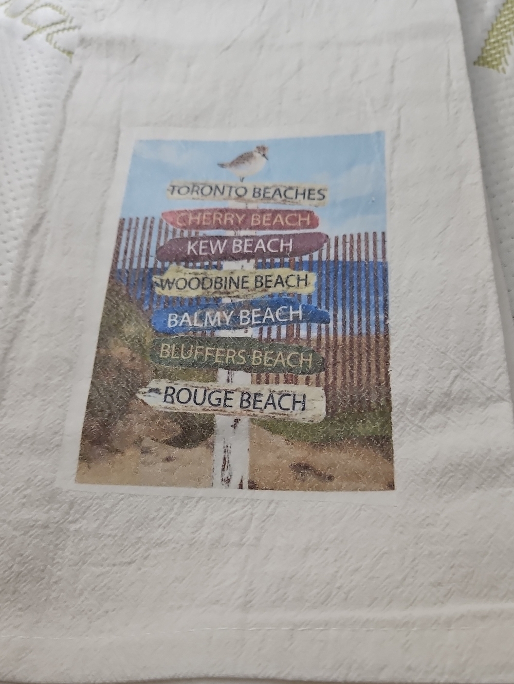 Taylor & Co Flour Sack Toronto Beaches Cotton Tea Towel